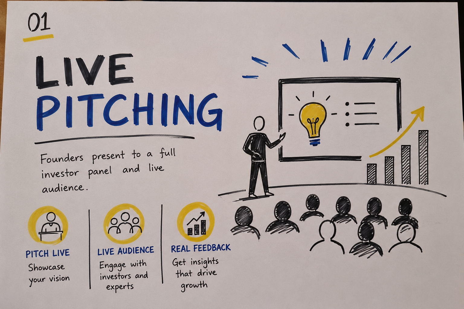 Live pitching session